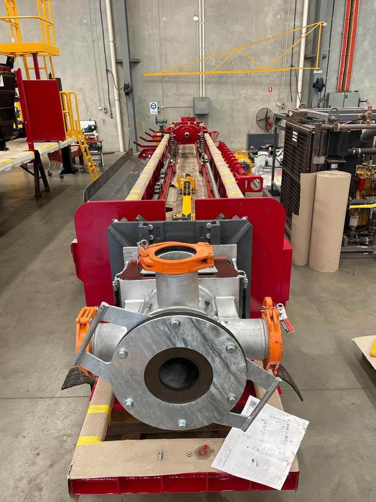 Rod handling module of a new OX-SR72 rig during assembly
