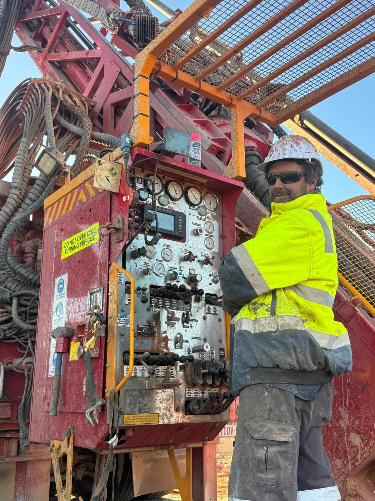 Driller at the rig control panel